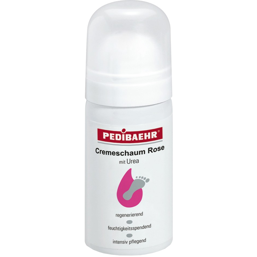 Foot cream foam with 10% urea and rose oil BAEHR Cremeschaum Rose mit Urea, 35 ml