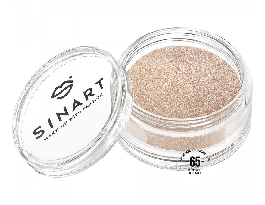 SINART Eyeshadow Pigment, Bright Khaki No. 65 (beige with a greenish tint), 1 g