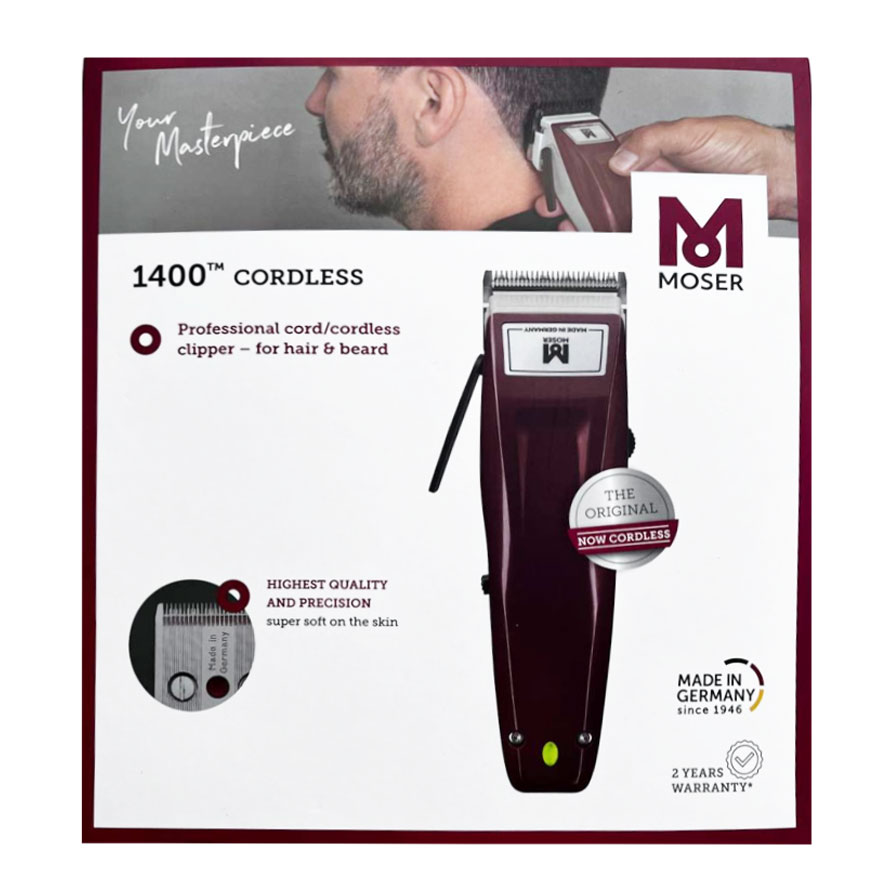 MOSER Clipper 1400 cordless, burgundy