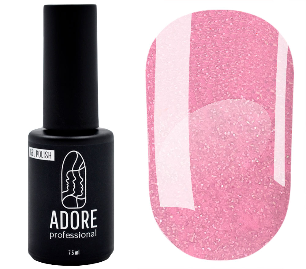 Гель-лак ADORE Professional №S-002 (клубничный коктейль, микроблеск), 7,5 мл