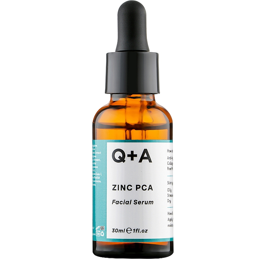 Q+A Zinc PCA Facial Serum, 30 ml