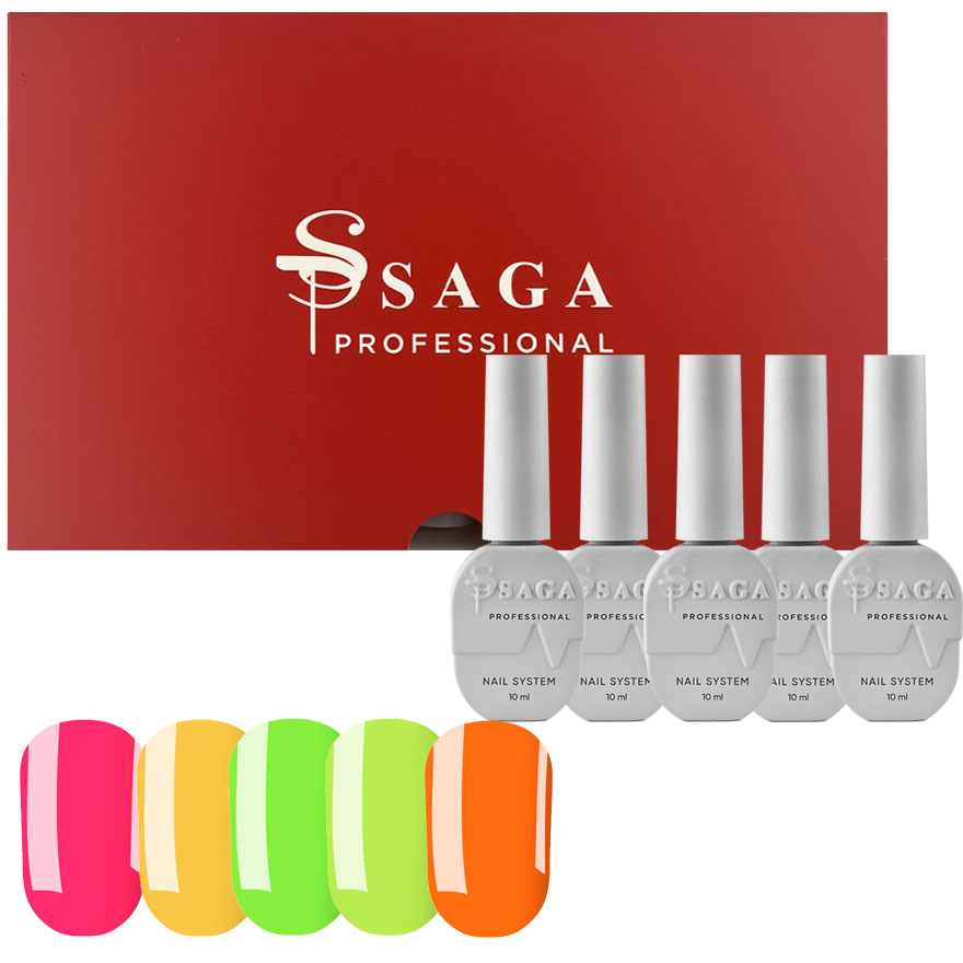 SAGA professional gel polish Colorist, набір (018-022)