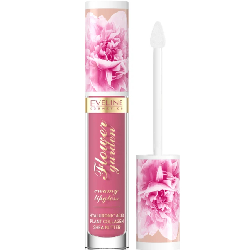 УЦІНКА до 06.2026 EVELINE COSMETICS FLOWER GARDEN Кремовий блиск для губ з гіалуроновою кислотою № 03 - Magnolia Charm, 4,5 мл