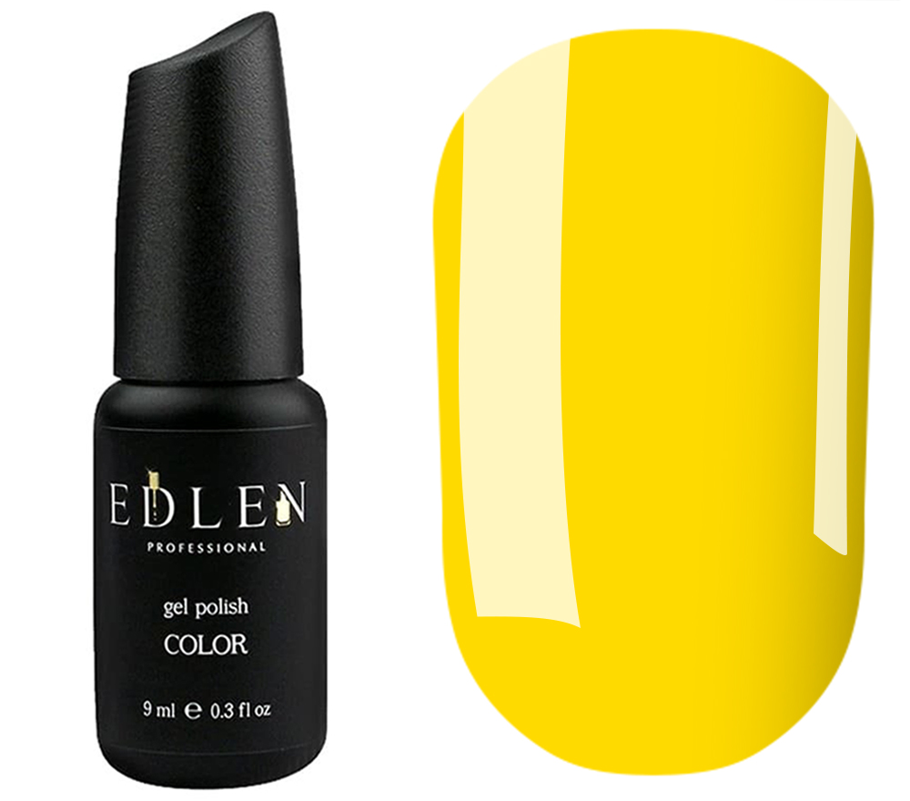 Edlen Gel nail polish 066 (yellow, enamel), 9 ml