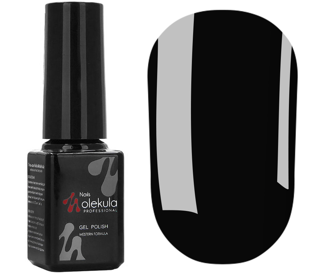 Molekula gel varnish No. 002 (black, enamel), 6 ml