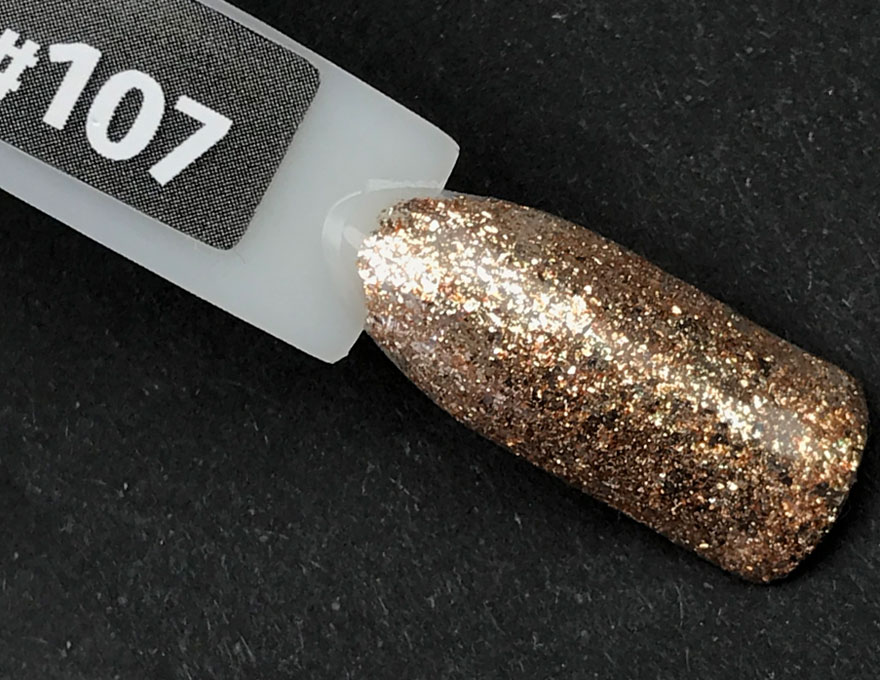Гель-лак NUB 107 Best Friends (красное золото с блестками), 8 мл