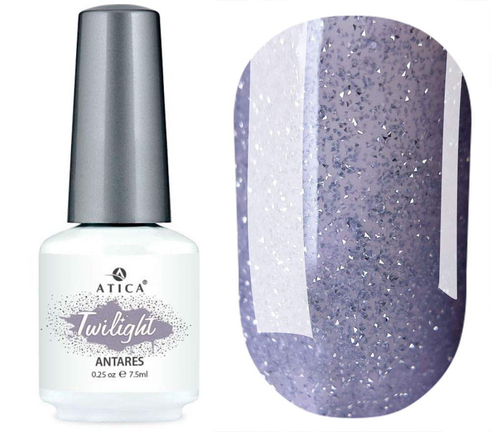Atica Light-reflecting gel nail polish Twilight Antares TW09, 7.5 ml