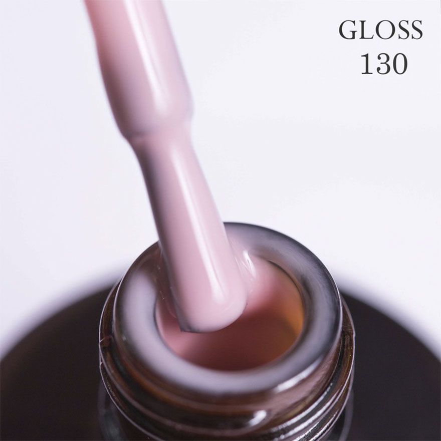 Гель-лак GLOSS 130 (блідо-кремовий камуфлюючий), 11 мл
