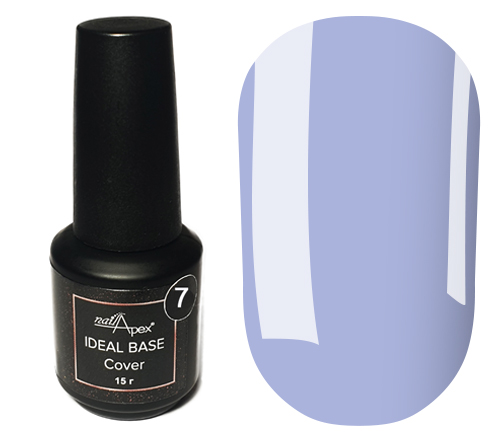 NailApex Ideal Base Camouflage base No. 7 (lilac-blue), 15 ml
