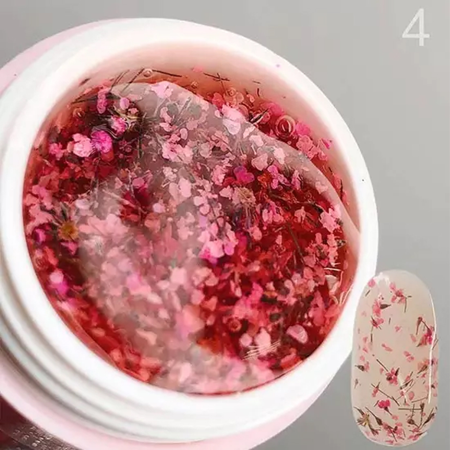 SAGA professional Цветочный гель 4 с сухоцветом (светло-розовый), 5 мл SAGA professional Цветочный гель 4 с сухоцветом (светло-розовый), 5 мл