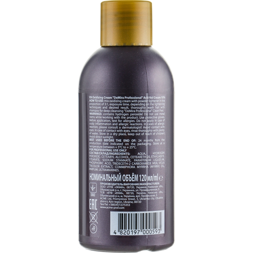 DEMIRA PROFESSIONAL ACTIVOL Oxidizing emulsion 10%, 120 ml
