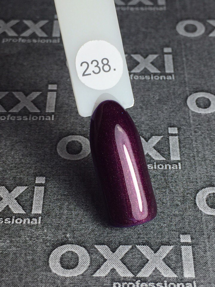 Гель-лак OXXI Professional №238 (баклажановый, микроблеск), 10 мл