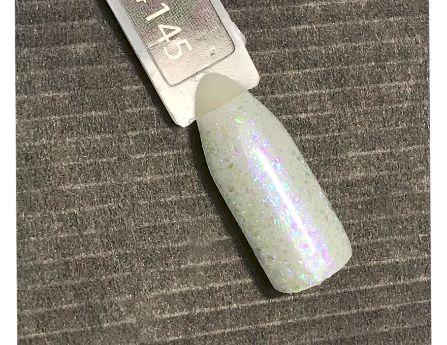 Гель-лак NUB 145 Hollywood Jewel (напівпрозорий з голографічними блискітками), 8 мл