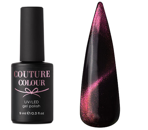 Гель-лак Couture Colour Galaxy Touch GT04 (розовый, эффект "Cat Eye"), 9 мл
