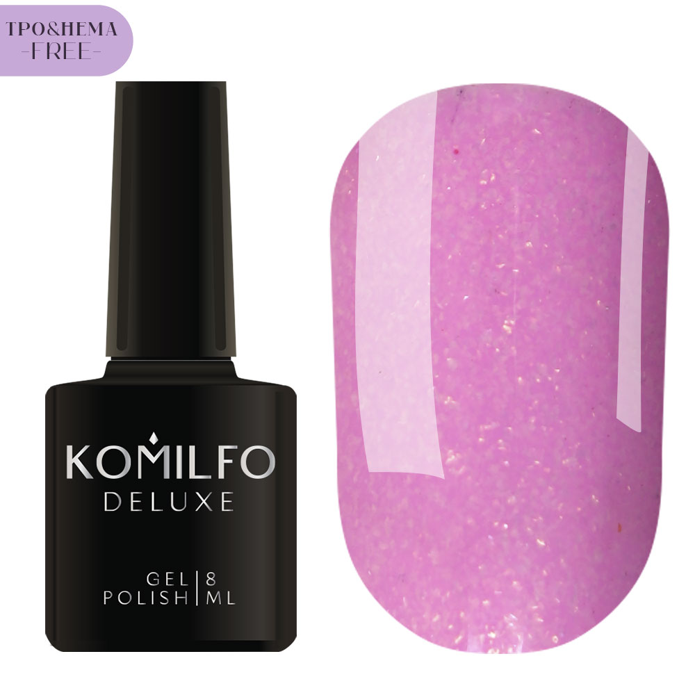 Gel varnish Komilfo DeLuxe Termo C003 (light brown, when heated - bright light green), 8 ml