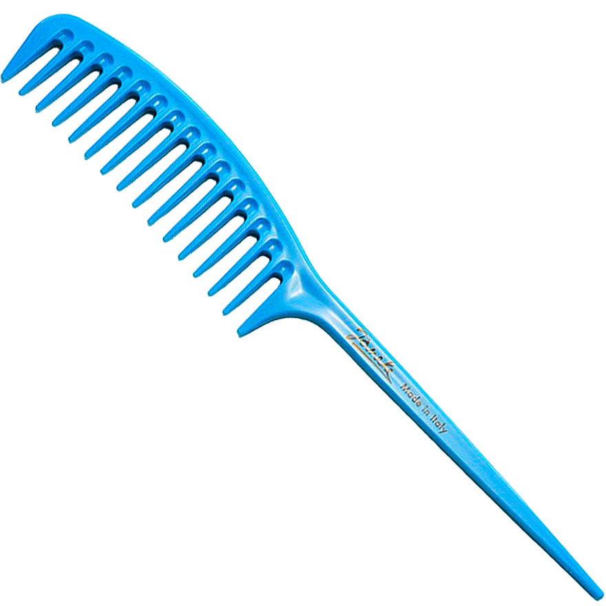 Janeke Fashion Сomb Comb with handle for hair Blue