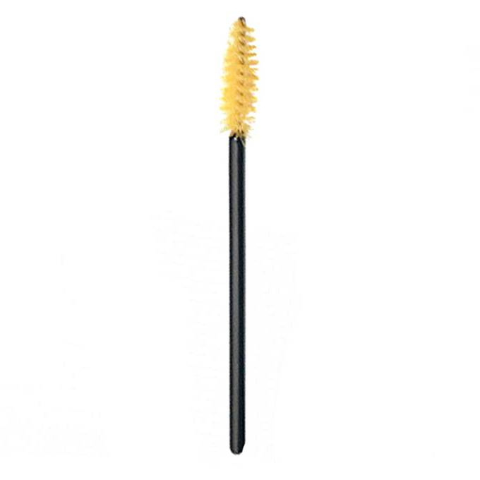 Hair brush, nylon, yellow with black base, 1 pc.