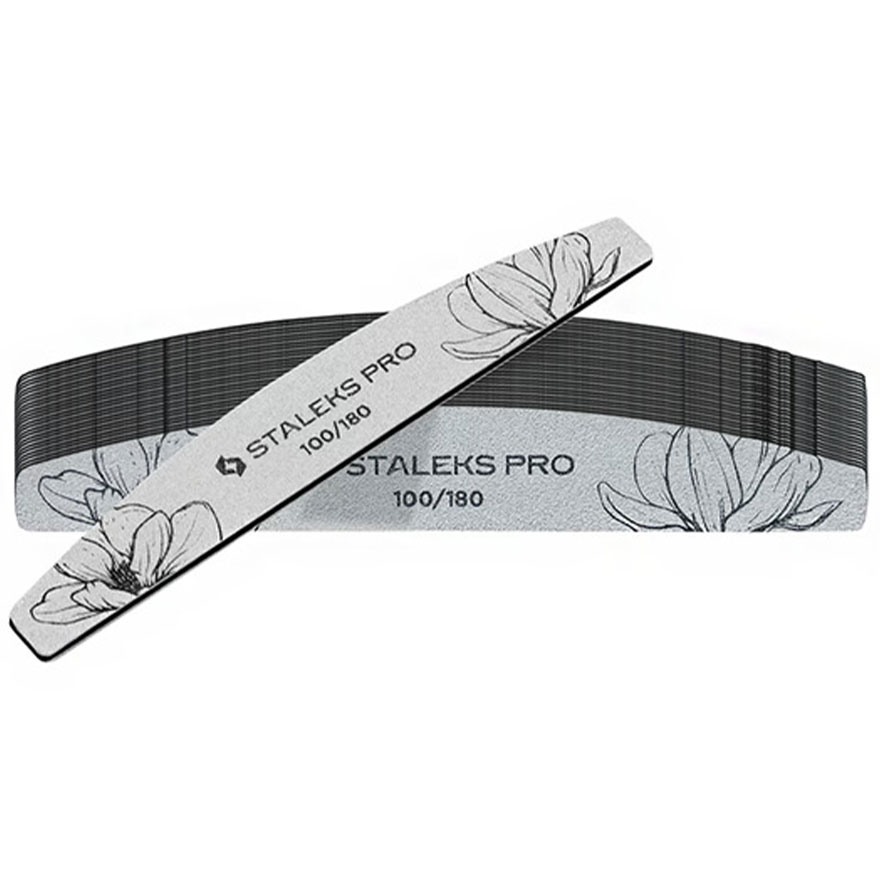 GIFT Staleks - EXPERT 40 crescent-shaped mineral file, 100/180 grit, 25 pcs