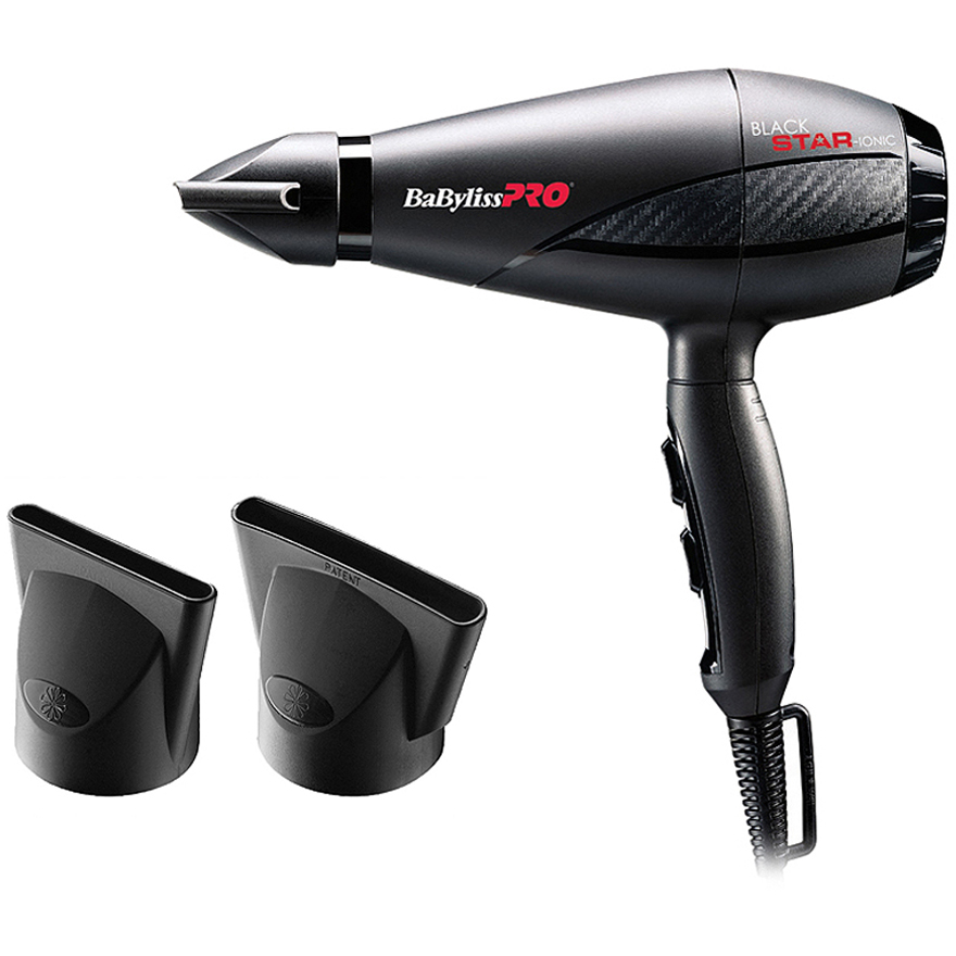 BaByliss PRO Hair dryer Black Star Ionic 2200W, black (12 months warranty)