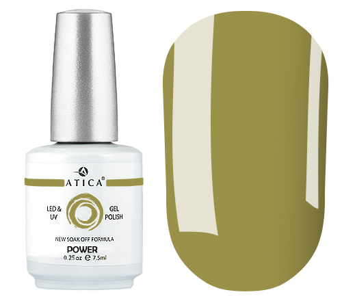 Atica Power GPM185 gel-varnish (olive, enamel), 7.5 ml