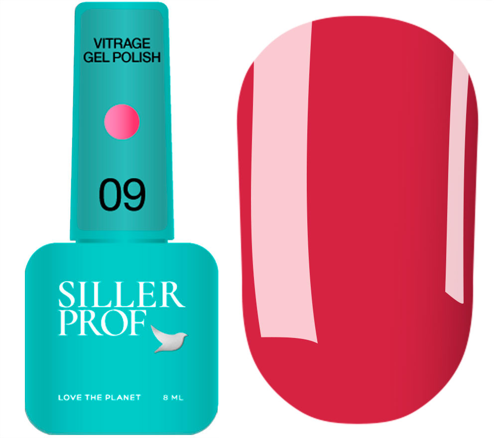 Siller gel varnish No. 037 (warm red, enamel), 8 ml