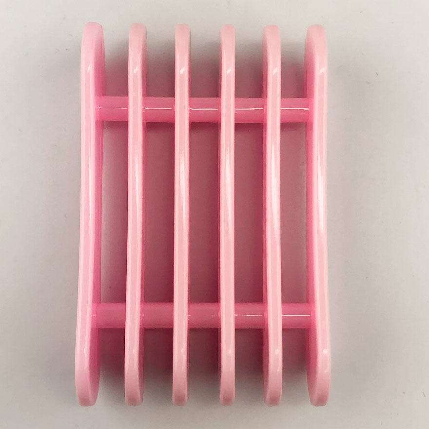 Brush holder stand for work (5 sections), pink