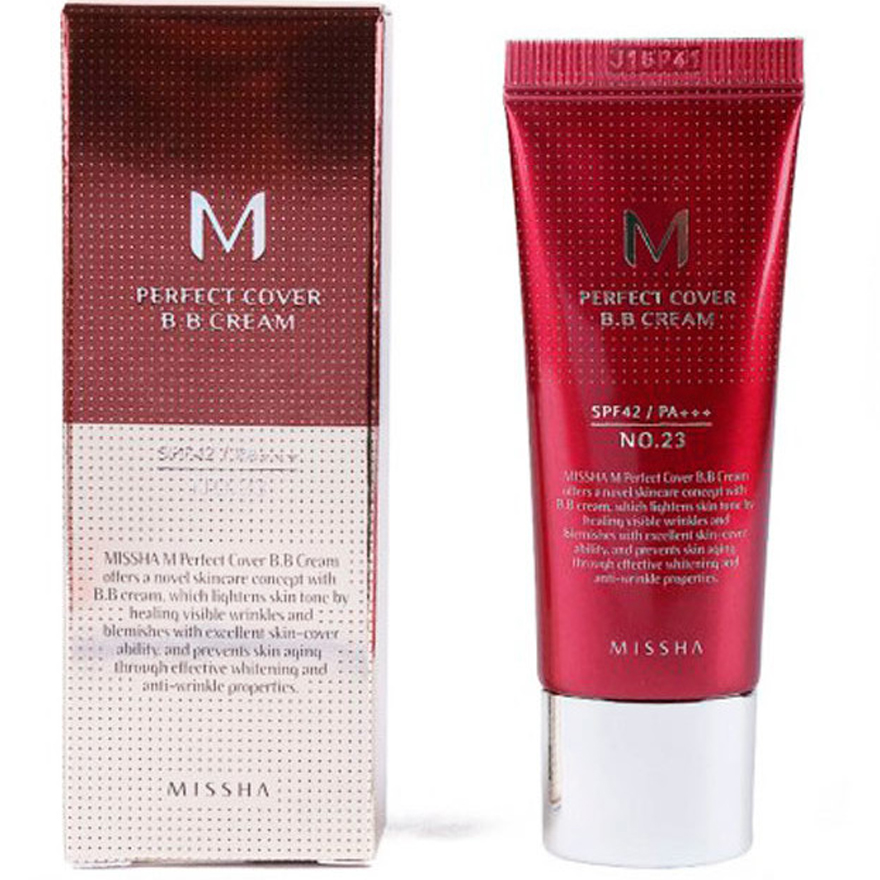 MISSHA Perfect Cover (SPF42 PA++) BB-крем, №23 (натуральный беж), 20 мл