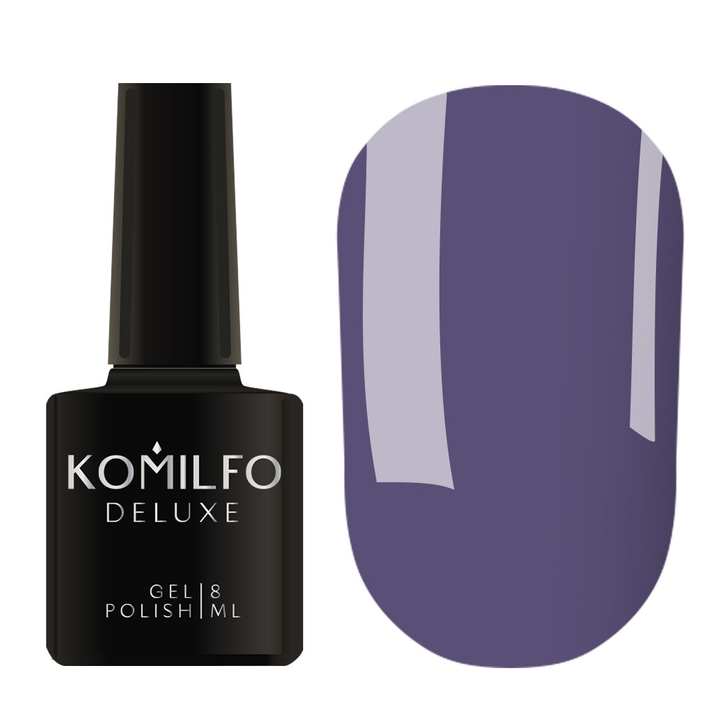 Gel varnish Komilfo Deluxe Series No. D107 (gray-blue jeans, enamel), 8 ml
