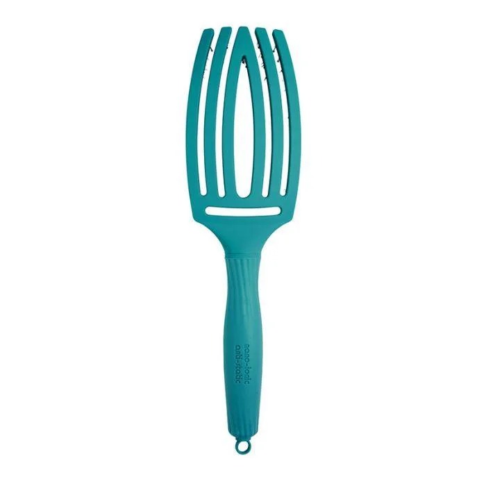 Olivia Garden Щетка массажная с натуральной щетиной Finger Brush Combo Medium Tropical Ocean