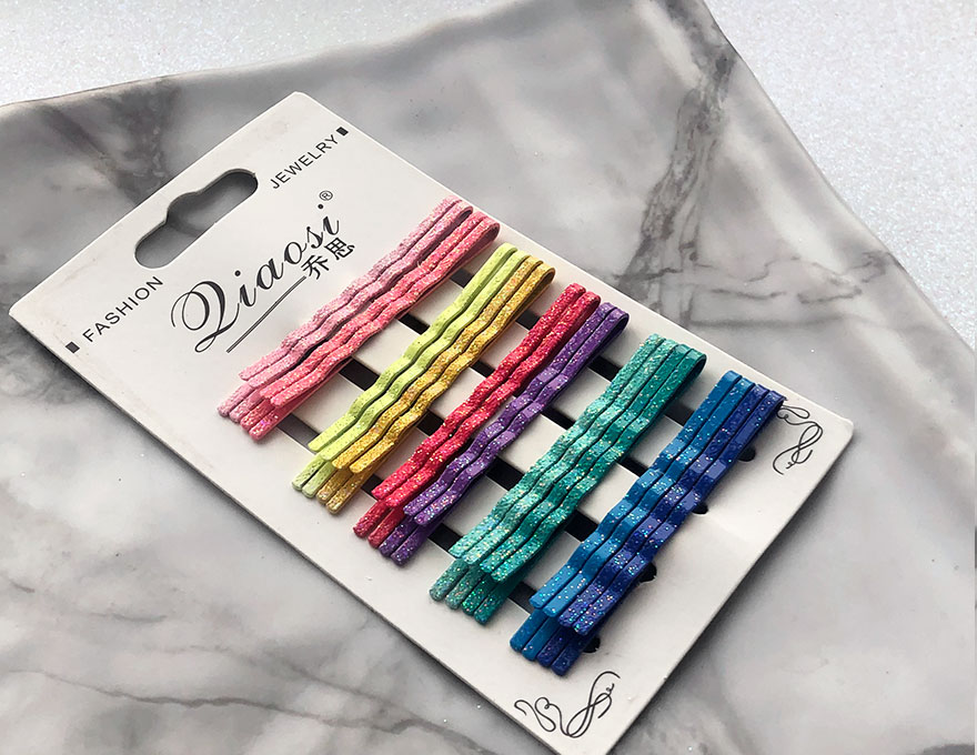 Set of invisible multi-colored No. 1, 5,5 cm wavy (20 pcs)