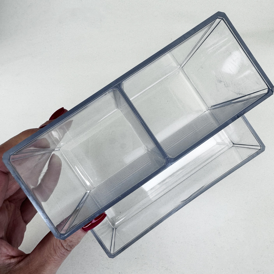 Stand for nail files and brushes on 3 sections (transparent) Stand for nail files and brushes on 3 sections (transparent)