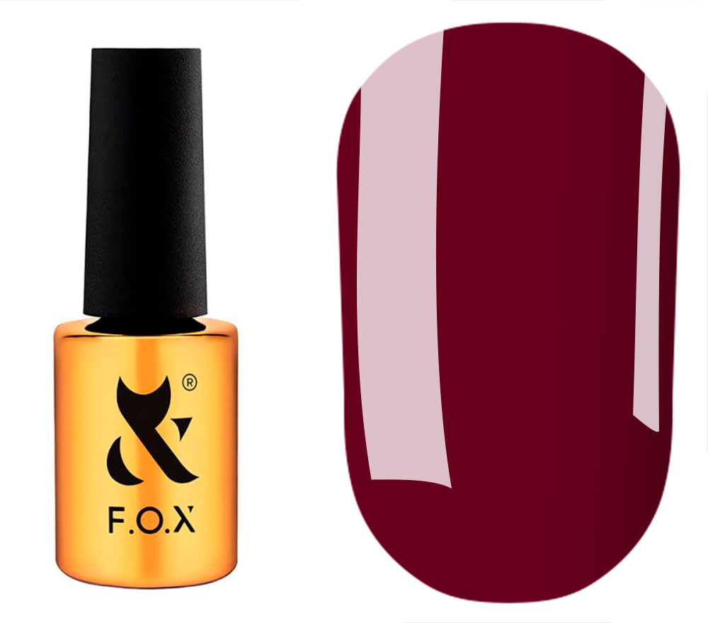 FOX gel varnish No. 408 (dark brown, enamel), 6 ml