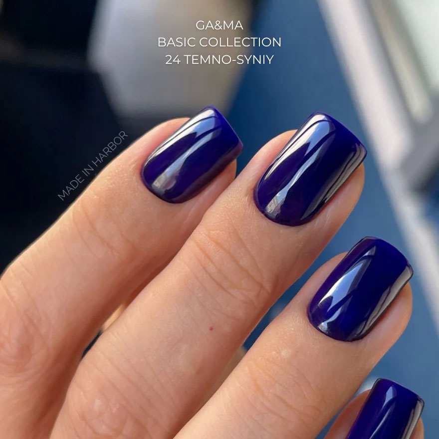 GA&MA Gel polish Basic collection 024 dark-syniy, 10 ml