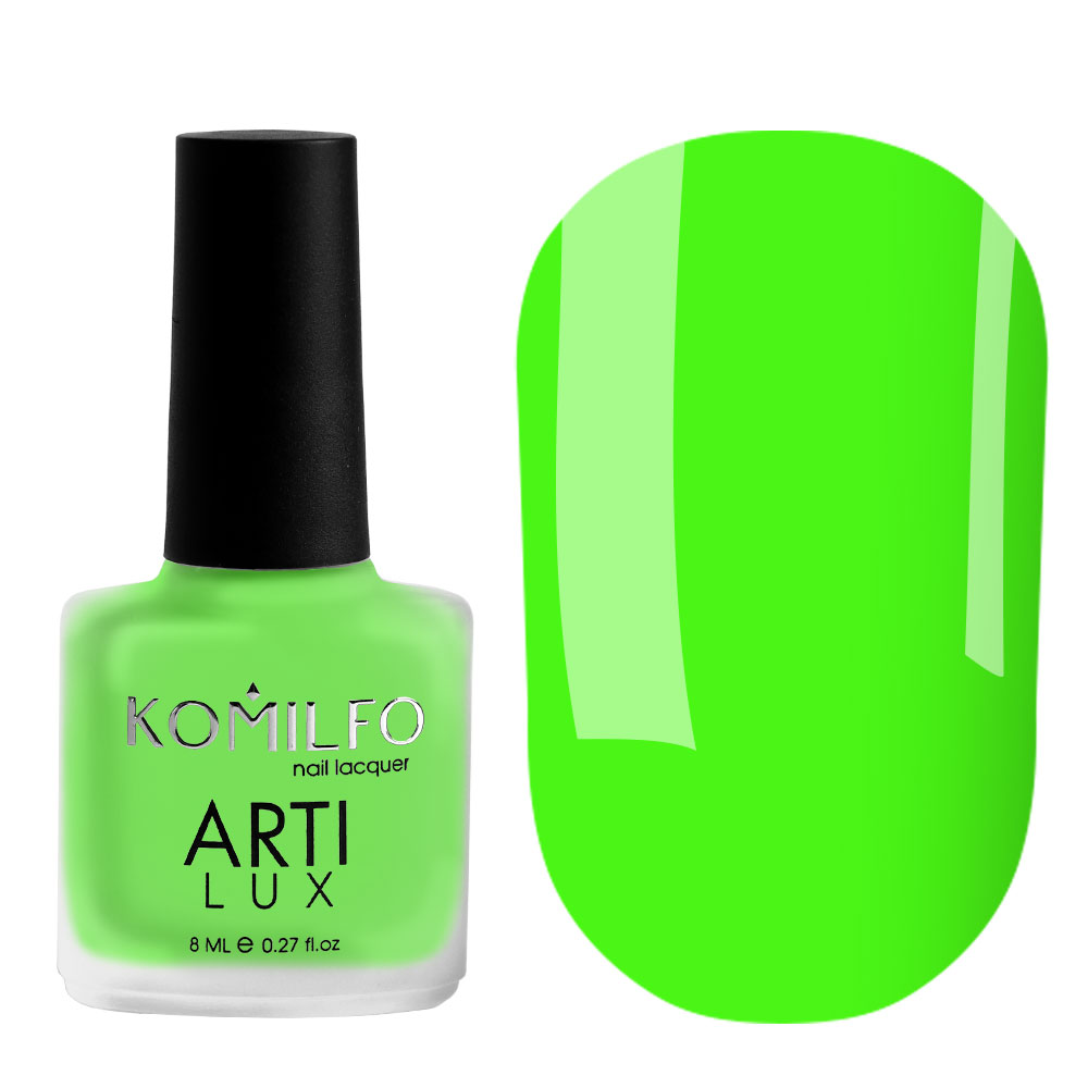 Лак для ногтей Komilfo ArtiLux 032 (ярко-зеленый, неоновый), 8 мл
