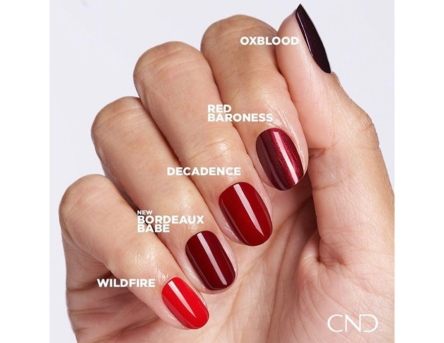 CND Гель-лак для нігтів Shellac Red Baroness (бургунд перламутровий), 7,3 мл