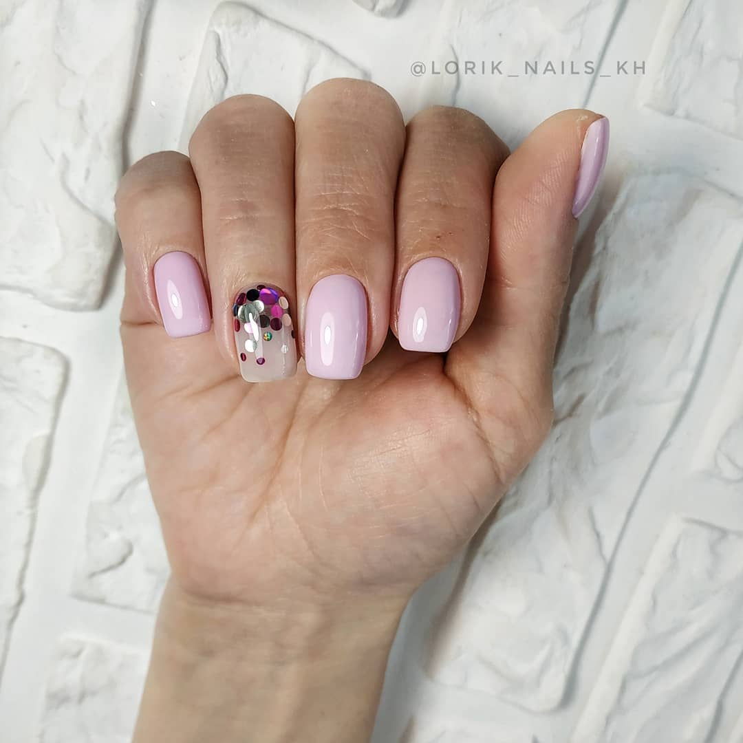 Kira Nails gel-varnish No. 065 (pink-purple, enamel), 6 ml