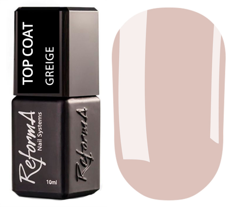 Reforma Top coat for nails without sticky ball Top coat Milky Pink, 10 ml