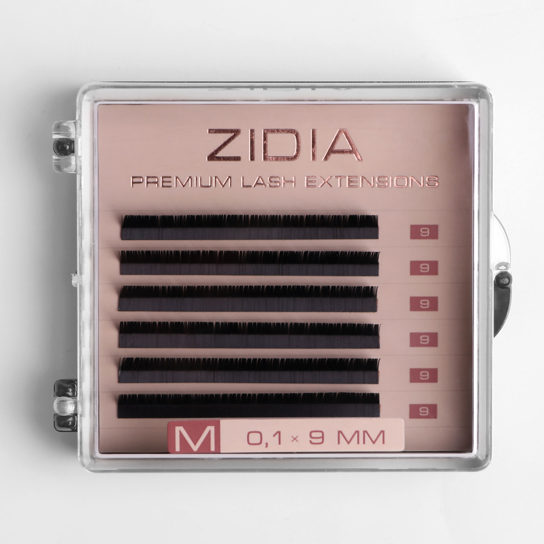 ZIDIA Premium Lash Extensions 6 tapes - M0.1 x 9 mm