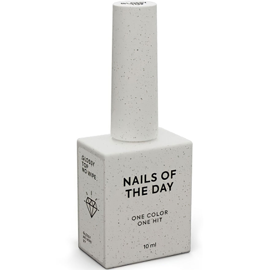 Nails Of The Day Top Glossy no wipe – glossy top without a sticky layer with a UV filter, 10 ml
