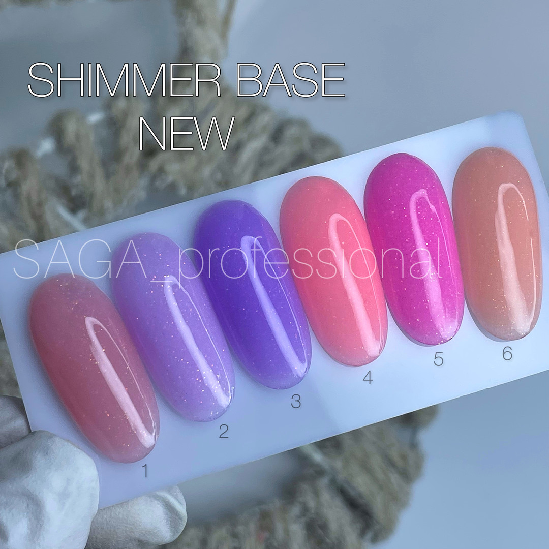 SAGA professional Shimmer Base New 3 (light blueberry with shimmer), 15 ml