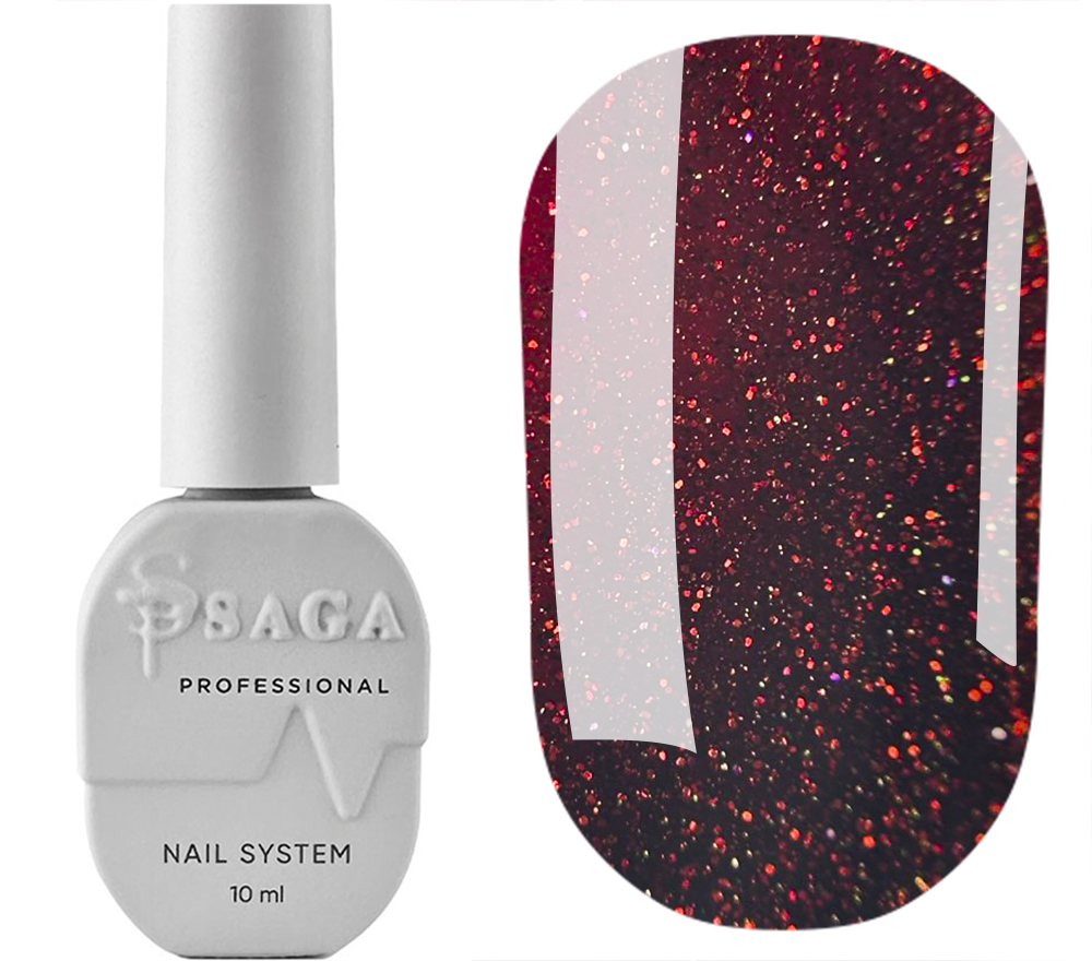 SAGA professional Gel Polish Marmalade 1 (green-yellow with flakes), 9 ml