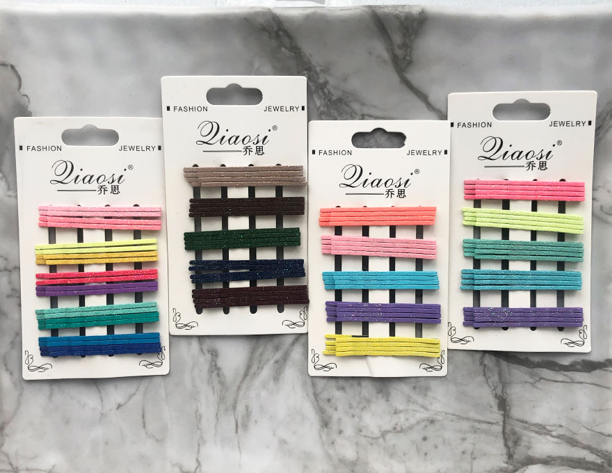 Set of invisible multicolored No. 3, 5,5 cm wavy (20 pcs)