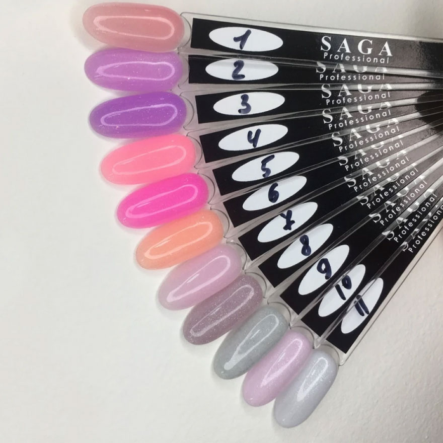 SAGA professional Shimmer Base New 8 (nude gray with shimmer), 15 ml