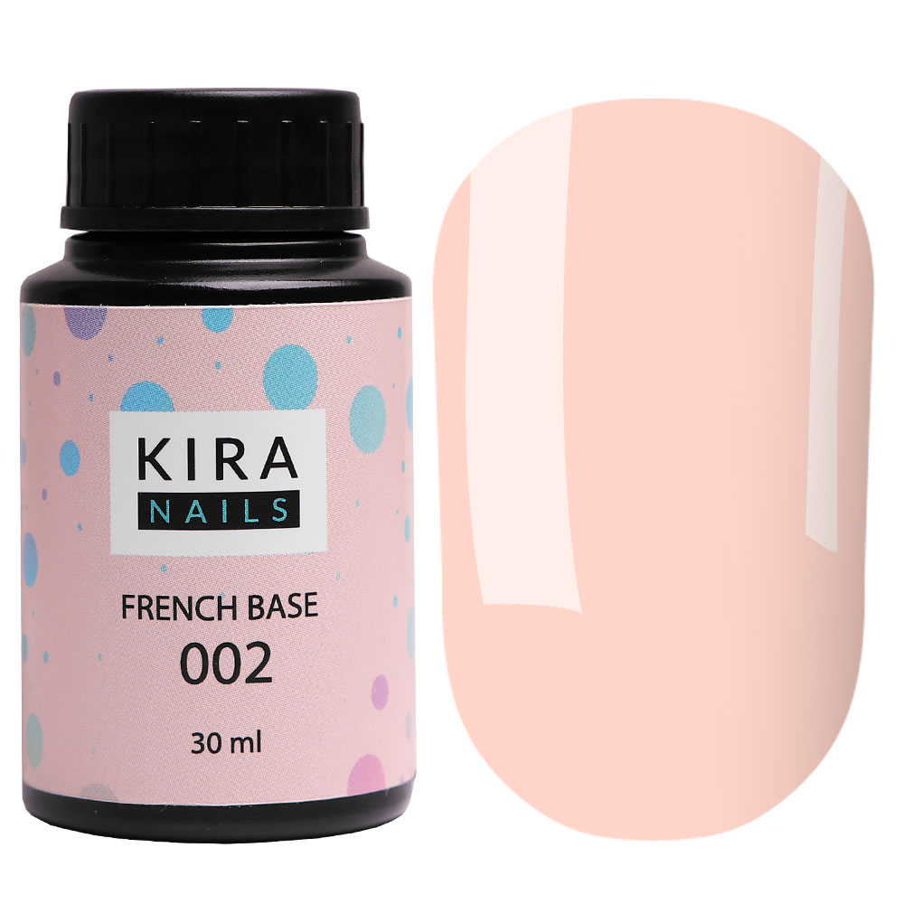 Kira Nails French Base 002 (ніжний персиковий), 30 мл