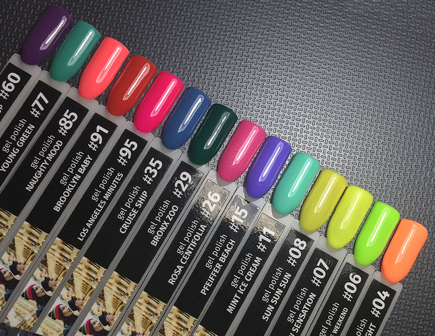 NUB 095 Los Angeles Minutes gel varnish (very bright pink, neon), 8 ml