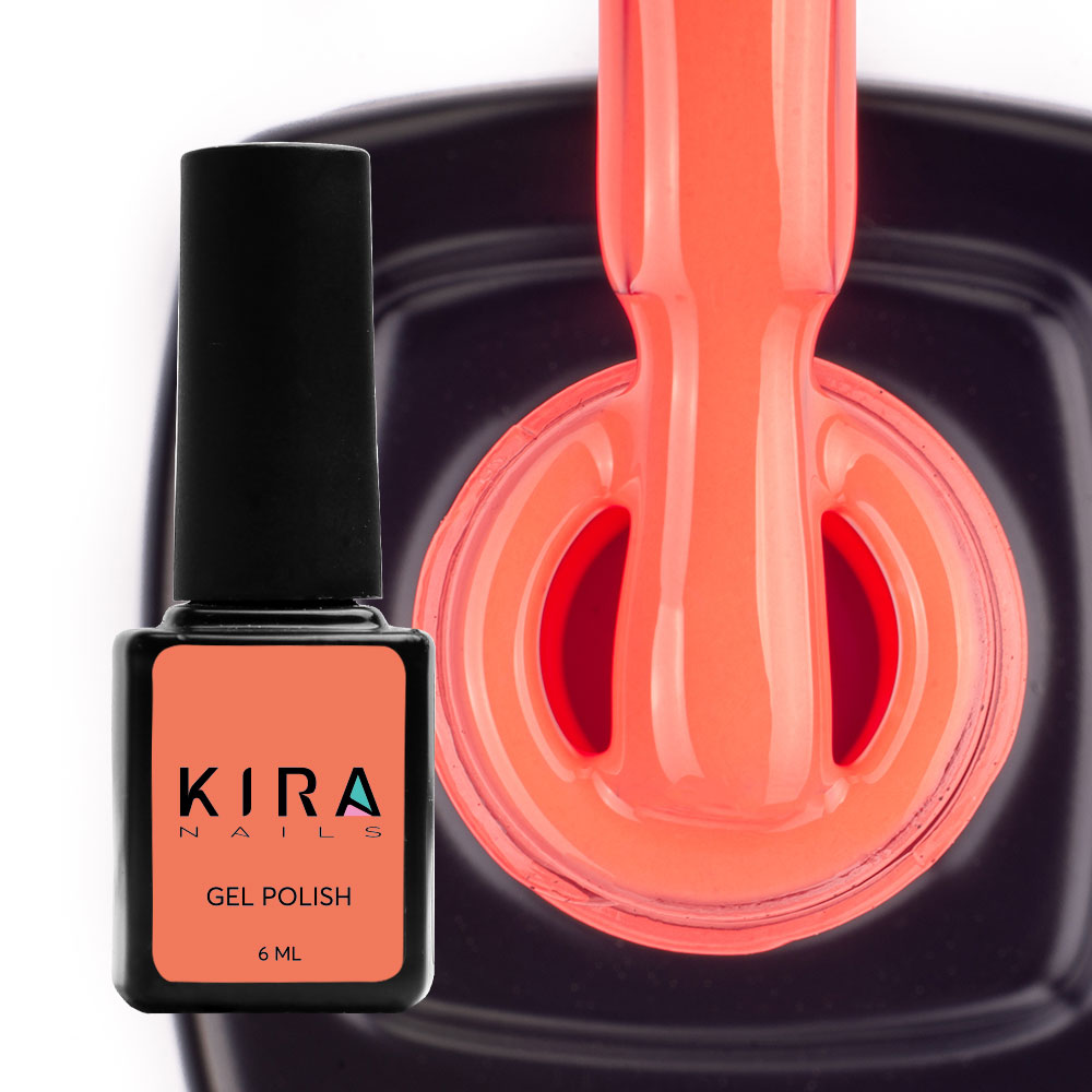 Гель-лак Kira Nails №019 (морквяний, неоновий), 6 мл
