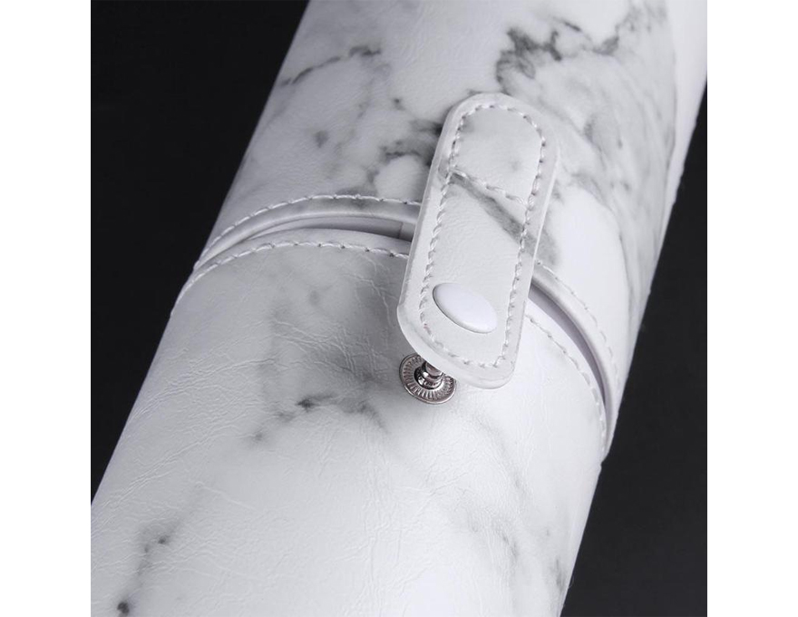 Brush storage tube white (marble), length 23 cm