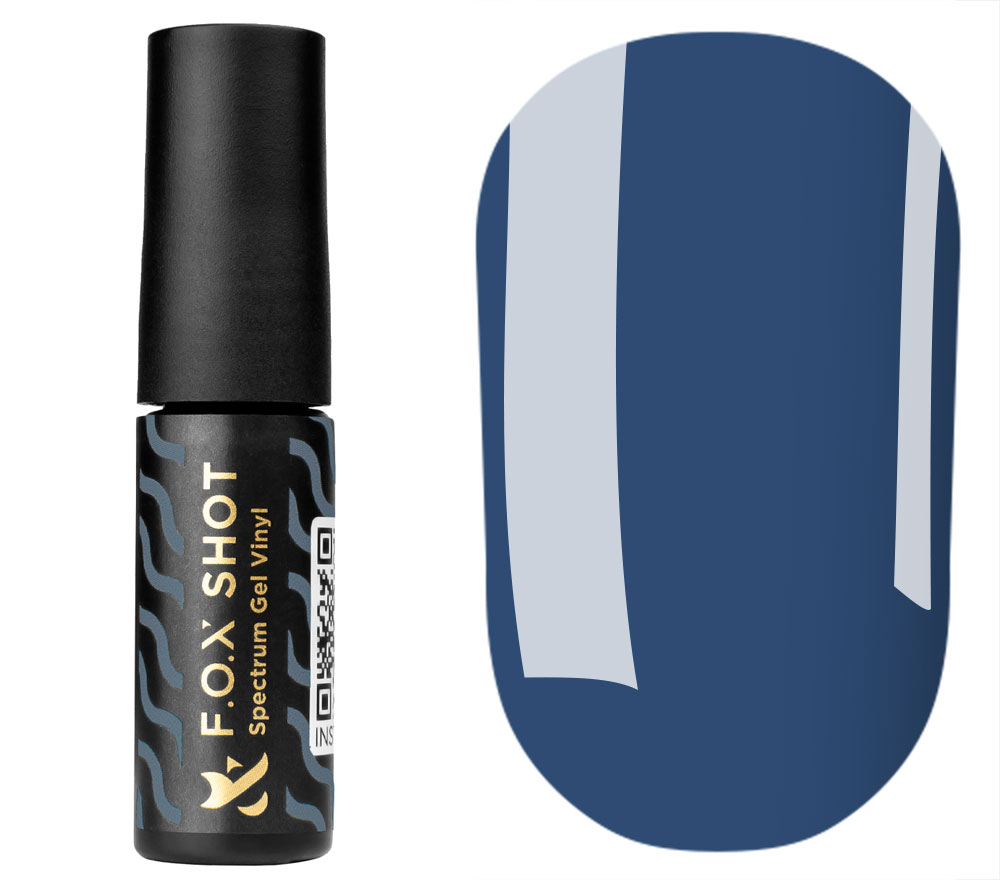 FOX SHOT Spectrum gel varnish No. 023 (dark blue, enamel), 5 ml