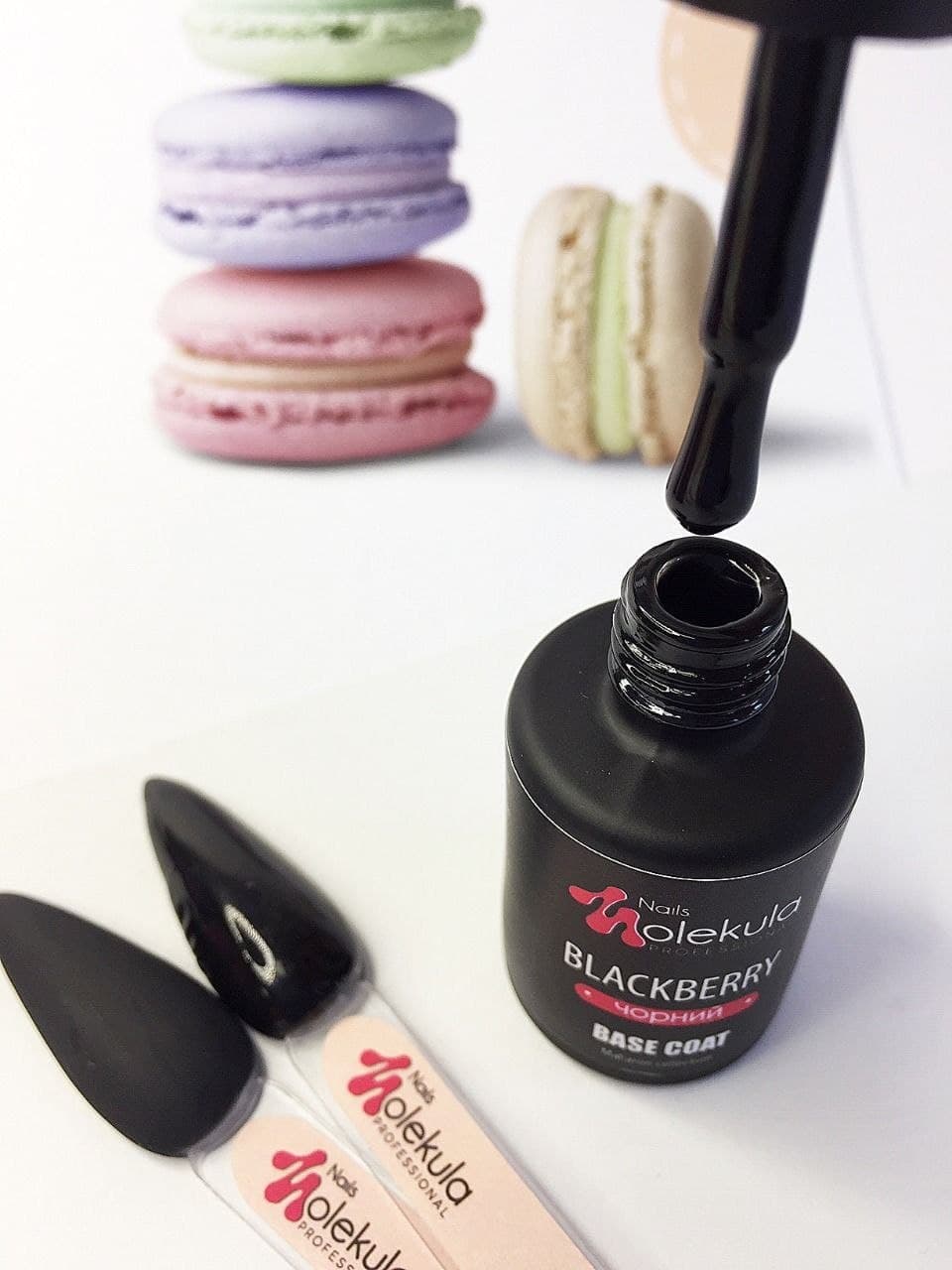 Molekula База для ногтей Base Colour Blackberry (черный), 12 мл Molekula База для ногтей Base Colour Blackberry (черный), 12 мл