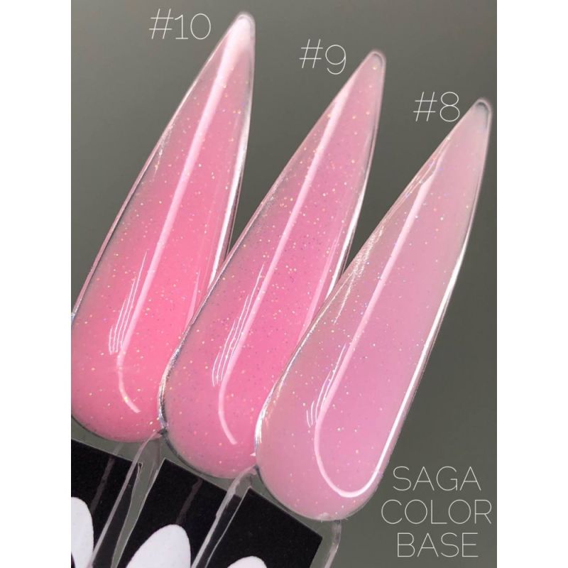 SAGA professional COLOR BASE 10 (рожевий, мікроблиск), 30 мл